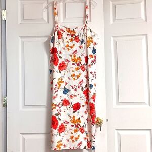 Forever 21 Women's Size 2XL Floral Print Midi Dress Brand New